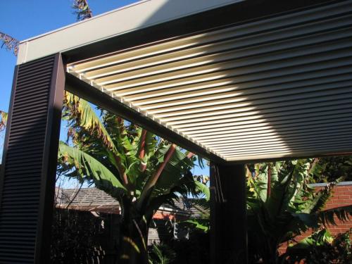 Eclipse Opening Roof Verandah with Mini Orb COLORBOND Bulkhead Corners. Keilor Downs