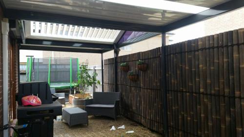 Flat Gable Flat verandah with Eclipse Opening roof on one side of the gable