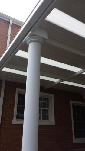Flat roofed verandah featuring Fibre Cement ORNAMENTAL COLUMNS 3