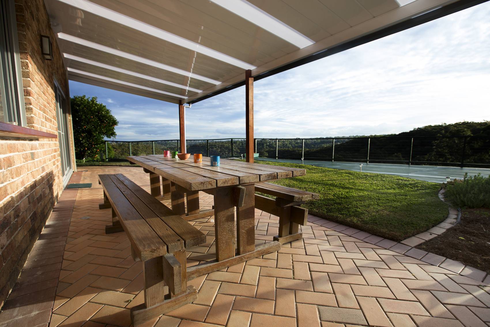 Verandah colorbond skylights